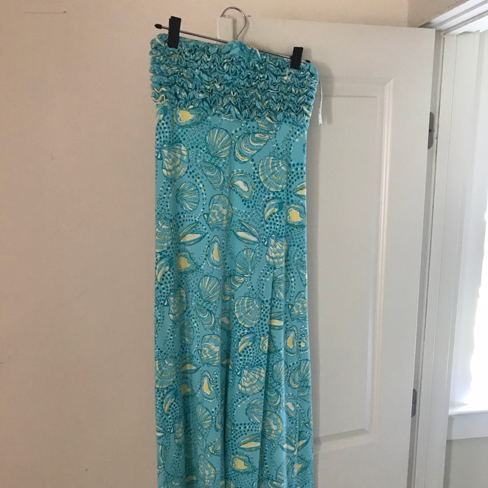Lilly Pulitizer strapless maxi dress
